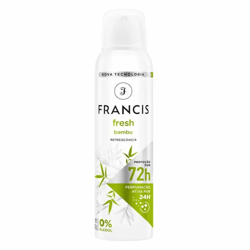 Desodorante Aerosol Francis Fresh Bambu Feminino 72h 150ml - Pense